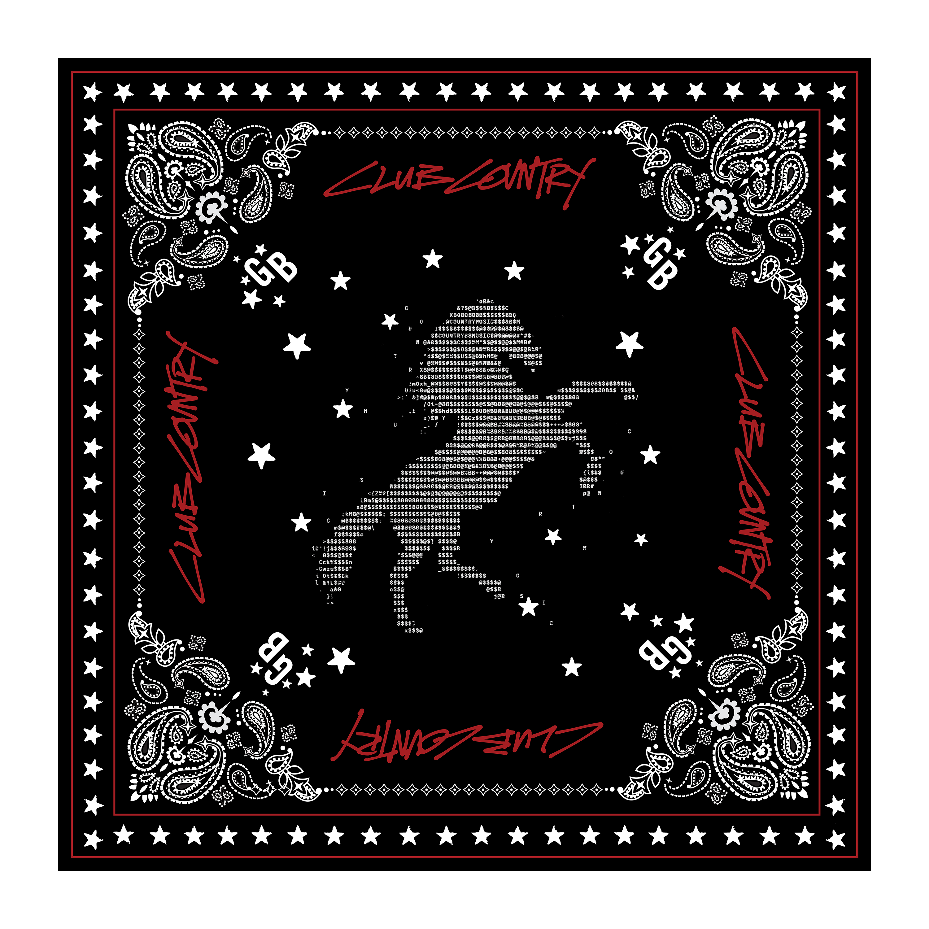 Club Country Black Bandana (Pre-Order)